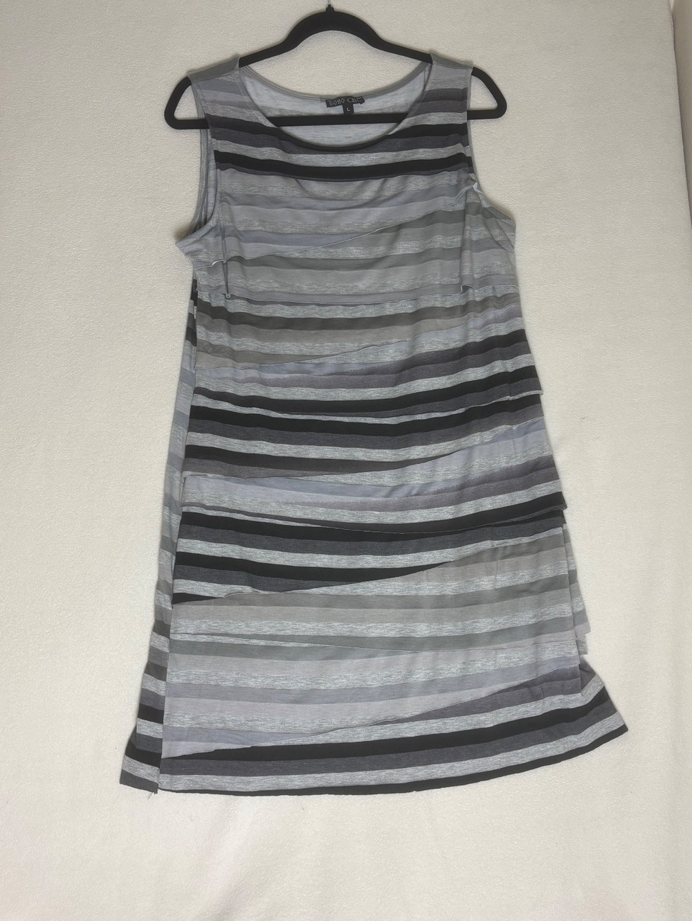 BOHO CHIC Sleeveless Striped Dress Size Large